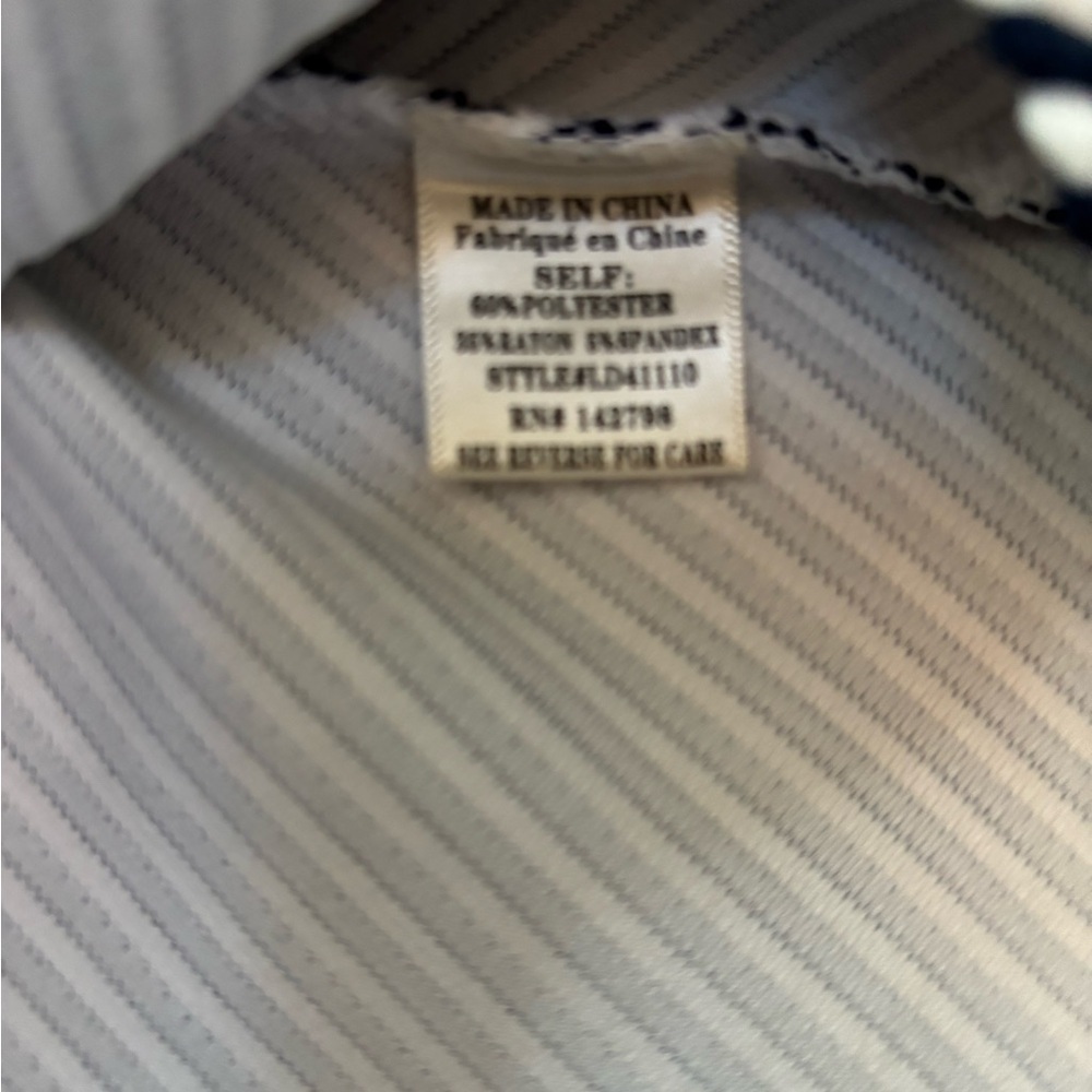 NWT Love Riche Navy Blue and White Striped Mini Dress - Picture 4 of 8